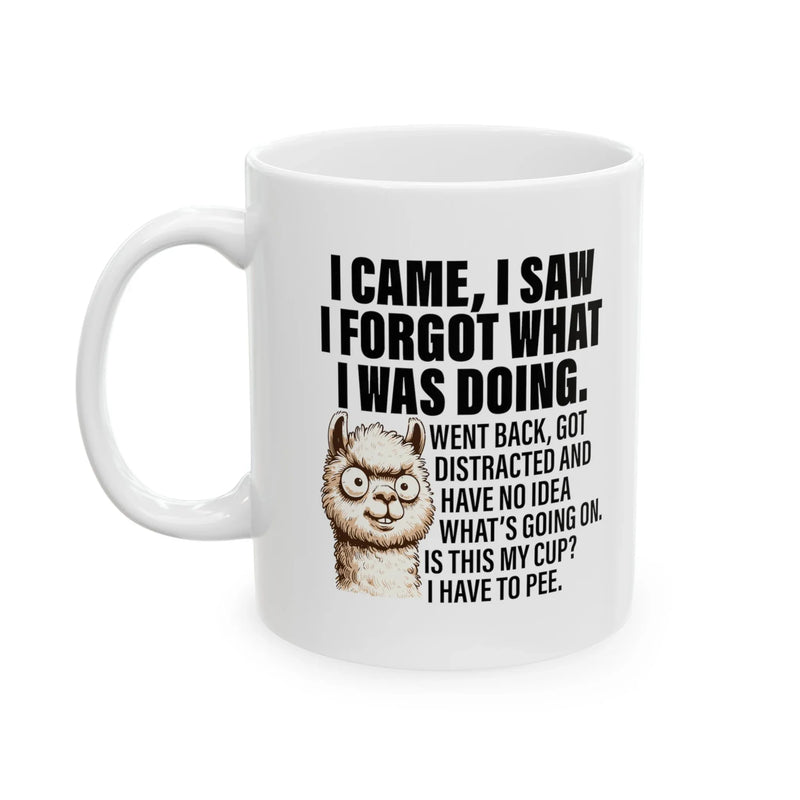 Personalized I Came I Saw I Forgot What I Was Doing Ceramic Mug 11 oz White - Panvola