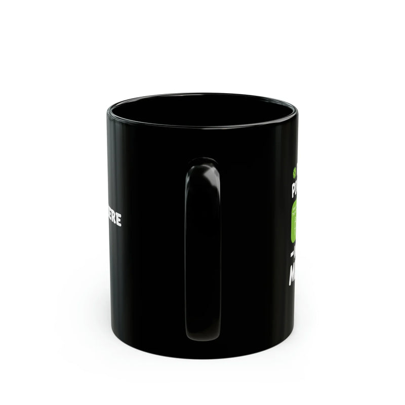 Personalized Playing Pickleball Improves Memory 11oz Black Mug - Panvola