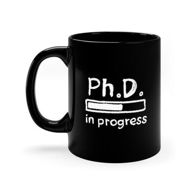 Personalized PhD in Progress Future Dr Customized Doctor Gifts Ceramic Mug 11oz Black