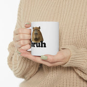 Personalized Capybara Bruh  Customized Ceramic Mug 11 oz White - Panvola
