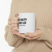 Personalized Be Salty Stay Lit Customized Ceramic Mug 11 oz White - Panvola