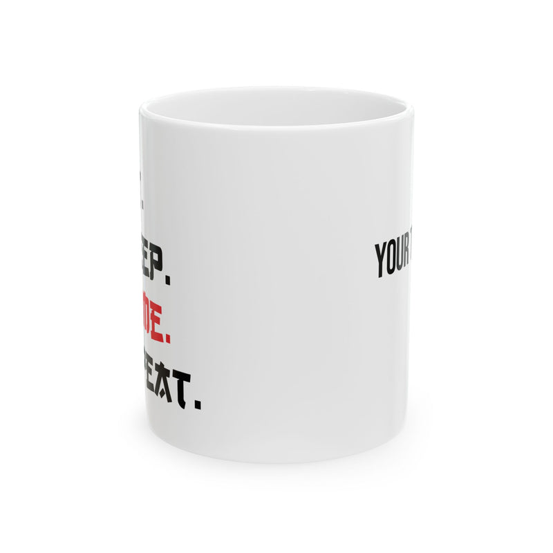Personalized Eat Sleep Anime Repeat Customized Ceramic Mug 11 oz White.