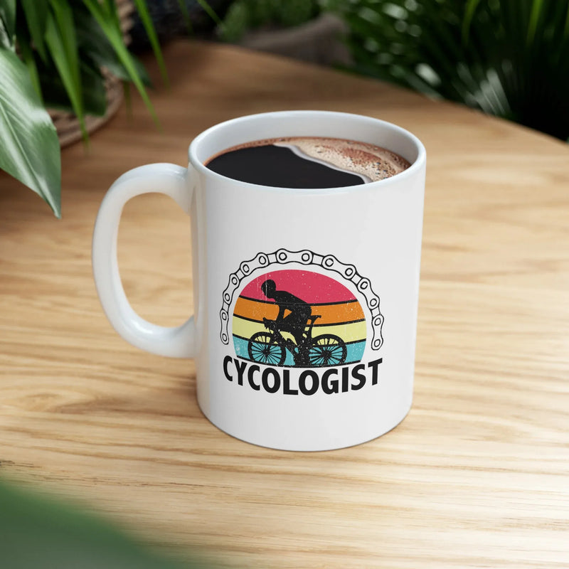 Personalized Cycologist Ceramic Mug 11 oz White - Panvola