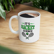 Personalized It's Racket Science Ceramic Mug 11 oz White - Panvola