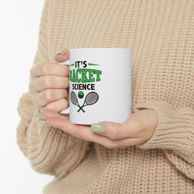 Personalized It's Racket Science Ceramic Mug 11 oz White