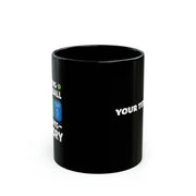 Personalized Playing Pickleball Improves Memory 11oz Black Mug - Panvola