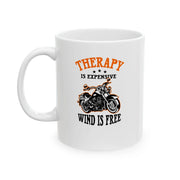 Personalized Therapy Is Expensive Wind Is Free Customized Ceramic Mug 11 oz White - Panvola