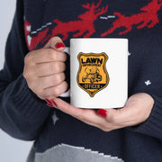 Personalized Lawn Enforcement Officer Ceramic Mug 11 oz White - Panvola