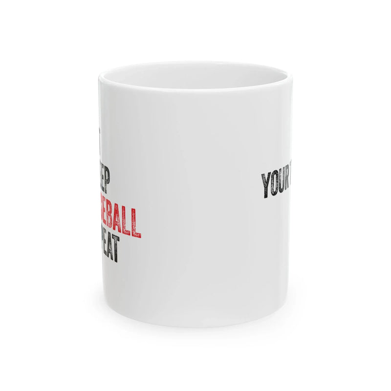 Personalized Eat Sleep Baseball Repeat Customized Ceramic Mug 11 oz White - Panvola