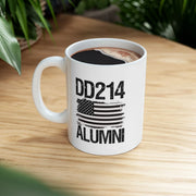 Personalized DD214 Alumni Customized Ceramic Mug 11 oz White - Panvola