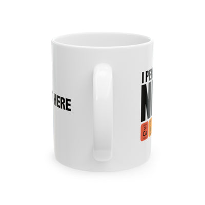 Personalized I Periodically Need Caffeine Customized Chemistry Ceramic Mug 11 oz White