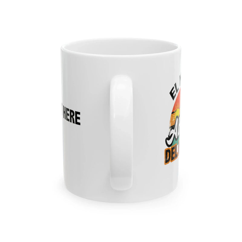 Personalized El Mejor Abuelo Ceramic Mug 11 oz White - Panvola