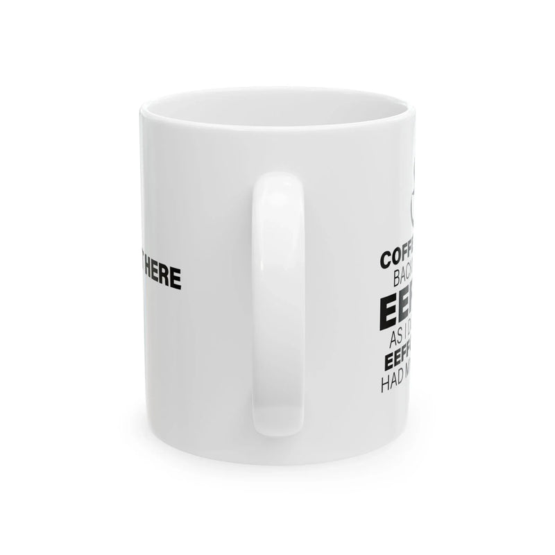 Personalized Coffee Spelled Backward Ceramic Mug 11 oz White - Panvola