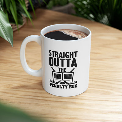 Personalized Straight Outta The Penalty Box Ceramic Mug 11 oz White