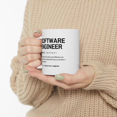 Personalized Software Engineer Definition Ceramic Mug 11 oz White