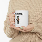 Personalized Hold On Partner I'm Overstimulated Customized Ceramic Mug 11 oz White - Panvola