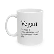 Personalized Vegan Definition Ceramic Mug 11 oz White - Panvola