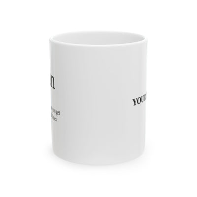 Personalized Vegan Definition Ceramic Mug 11 oz White