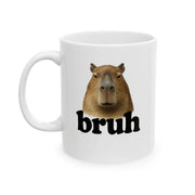 Personalized Capybara Bruh  Customized Ceramic Mug 11 oz White - Panvola