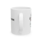 Personalized Scared Bowling Pins Customized Ceramic Mug 11 oz White - Panvola