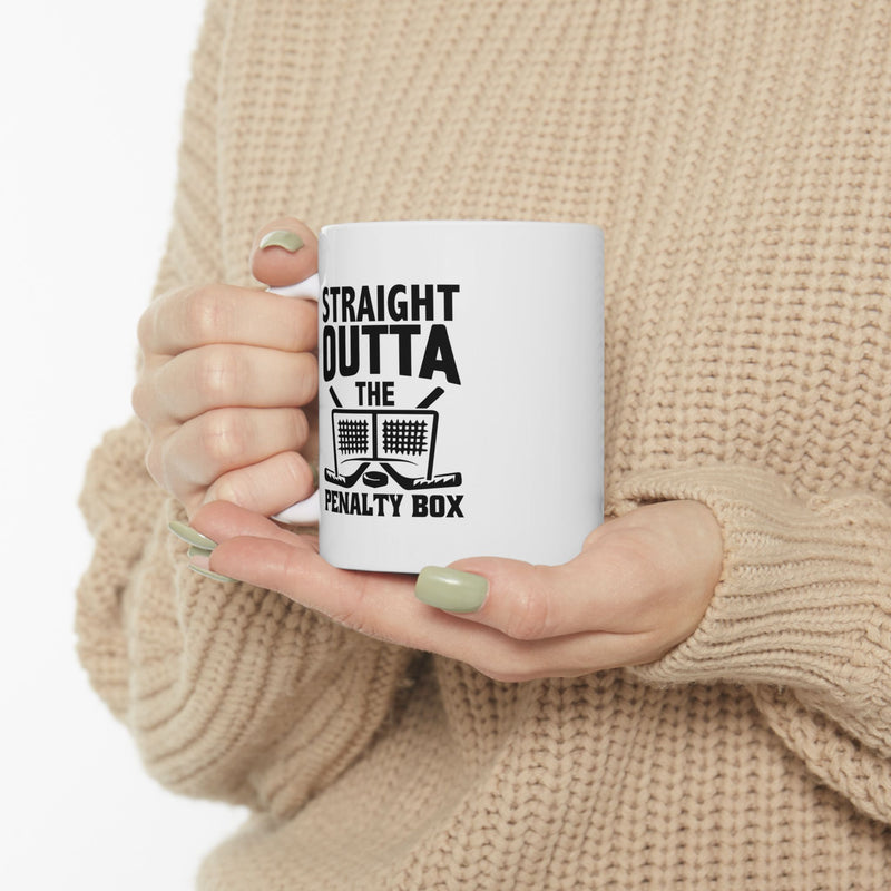 Personalized Straight Outta The Penalty Box Ceramic Mug 11 oz White