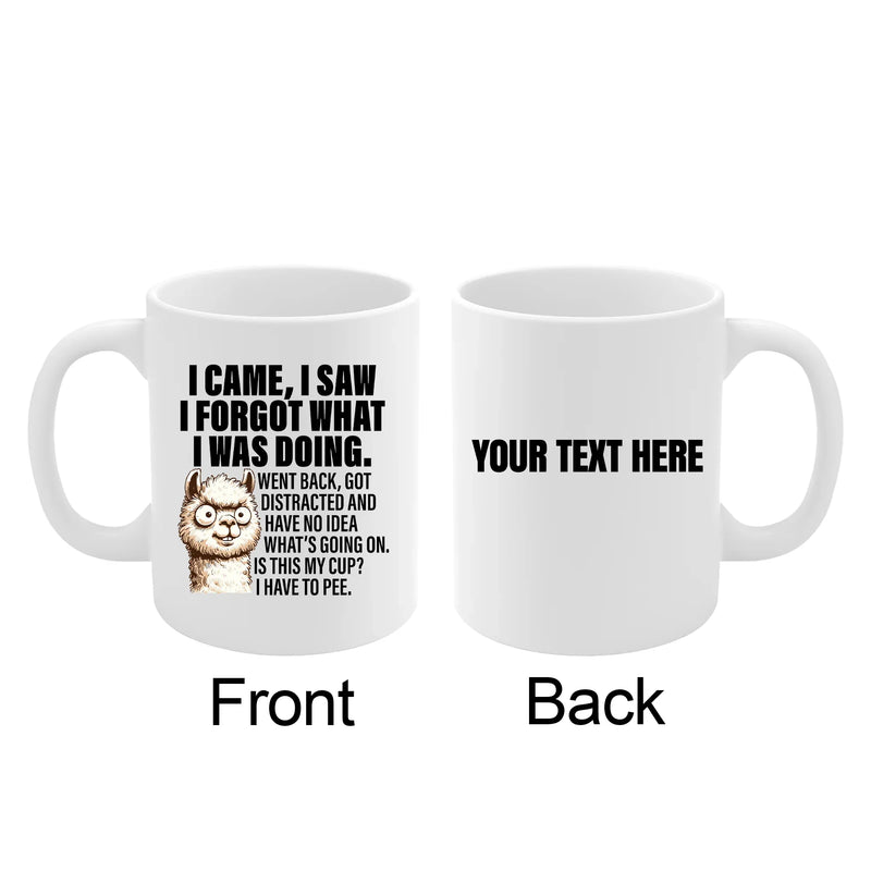 Personalized I Came I Saw I Forgot What I Was Doing Ceramic Mug 11 oz White - Panvola