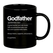 Godfather Definition Ceramic Mug 11 oz Black - Panvola