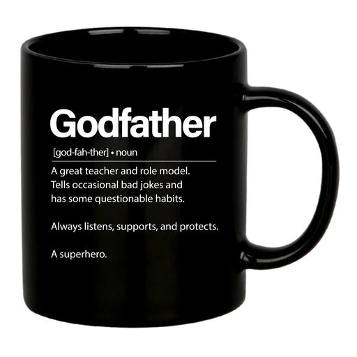 Godfather Definition Ceramic Mug 11 oz Black - Panvola