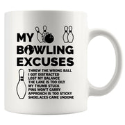 My Bowling Excuses Ceramic Mug 11 oz White - Panvola