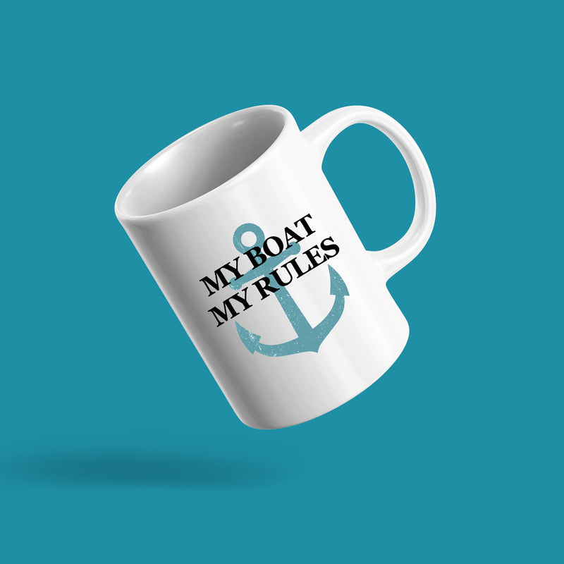 My Boat My Rules Coffee Mug 11 oz White.