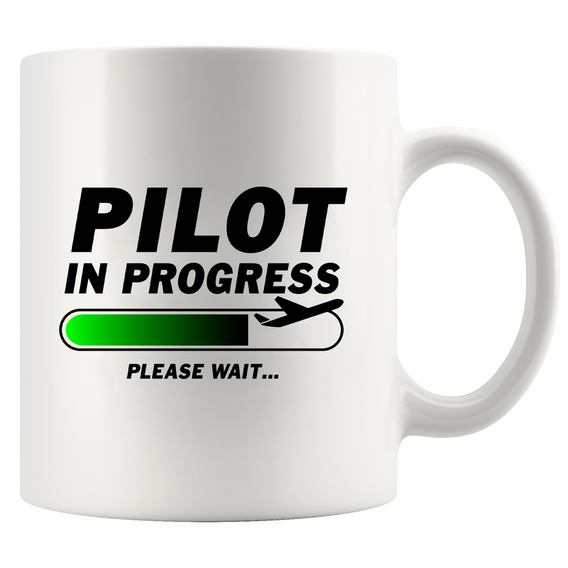 Pilot In Progress Ceramic Mug 11 oz White