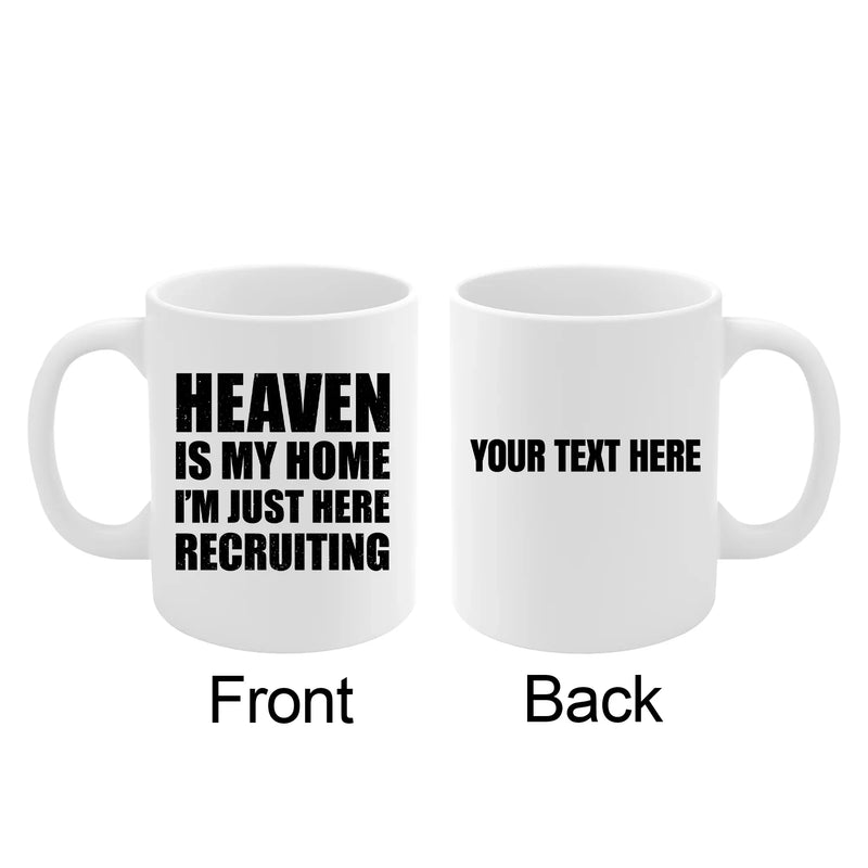 Personalized Heaven Is My Home Ceramic Mug 11 oz White - Panvola