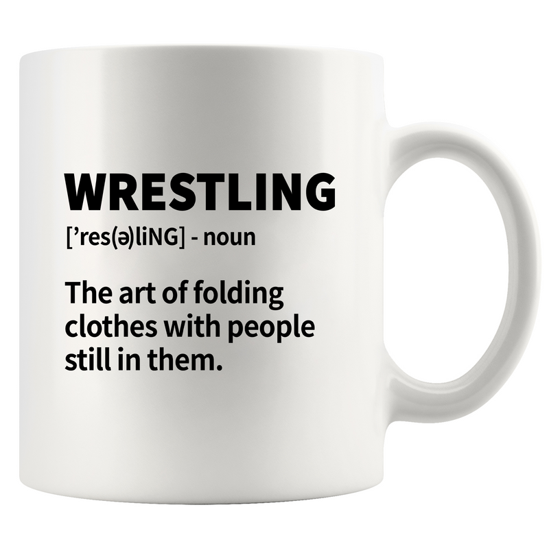 Wrestling Definition Ceramic Mug 11 oz White