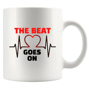 The Beat Goes On Ceramic Mug 11 oz White - Panvola