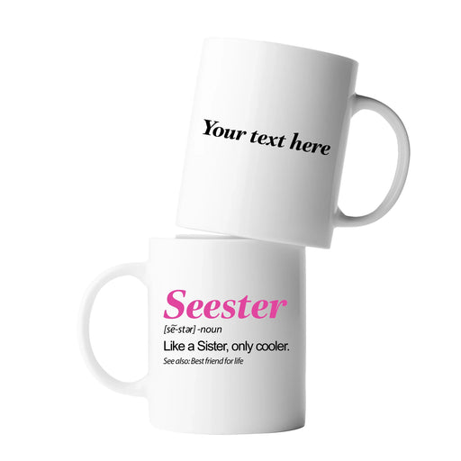 Personalized Seester Definition Ceramic Mug 11 oz White - Panvola