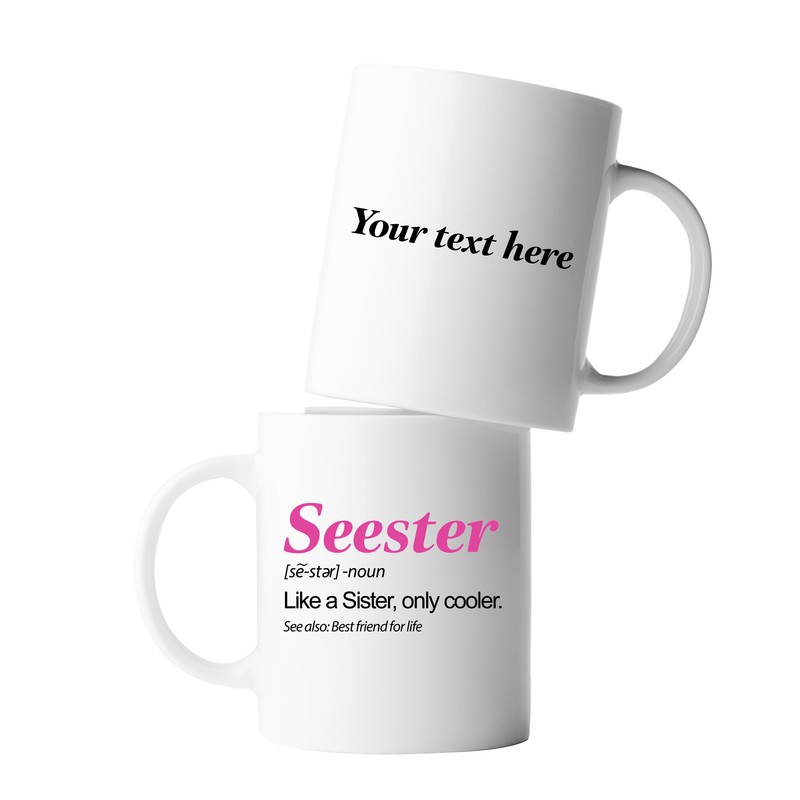 Personalized Seester Definition Ceramic Mug 11 oz White