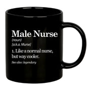 Male Nurse Definition Ceramic Mug 11 oz Black - Panvola