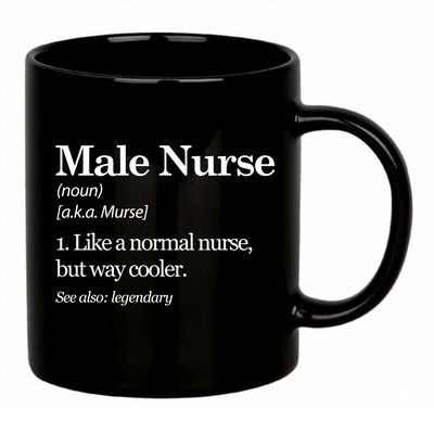 Male Nurse Definition Ceramic Mug 11 oz Black