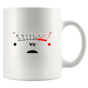 VU Meter Retro Music Ceramic Mug 11 oz White - Panvola