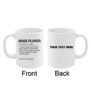 Personalized Bass Player Definition Ceramic Mug 11 oz White - Panvola