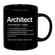 Architect Definition Ceramic Mug 11 oz Black - Panvola