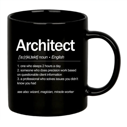 Architect Definition Ceramic Mug 11 oz Black - Panvola