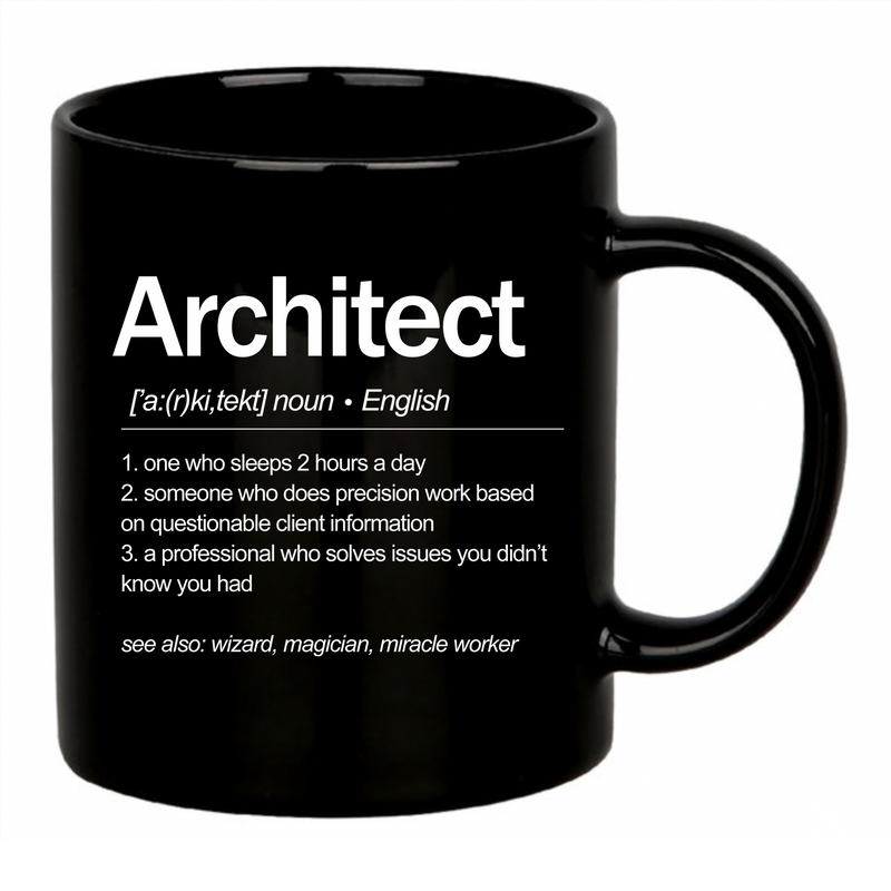 Architect Definition Ceramic Mug 11 oz Black