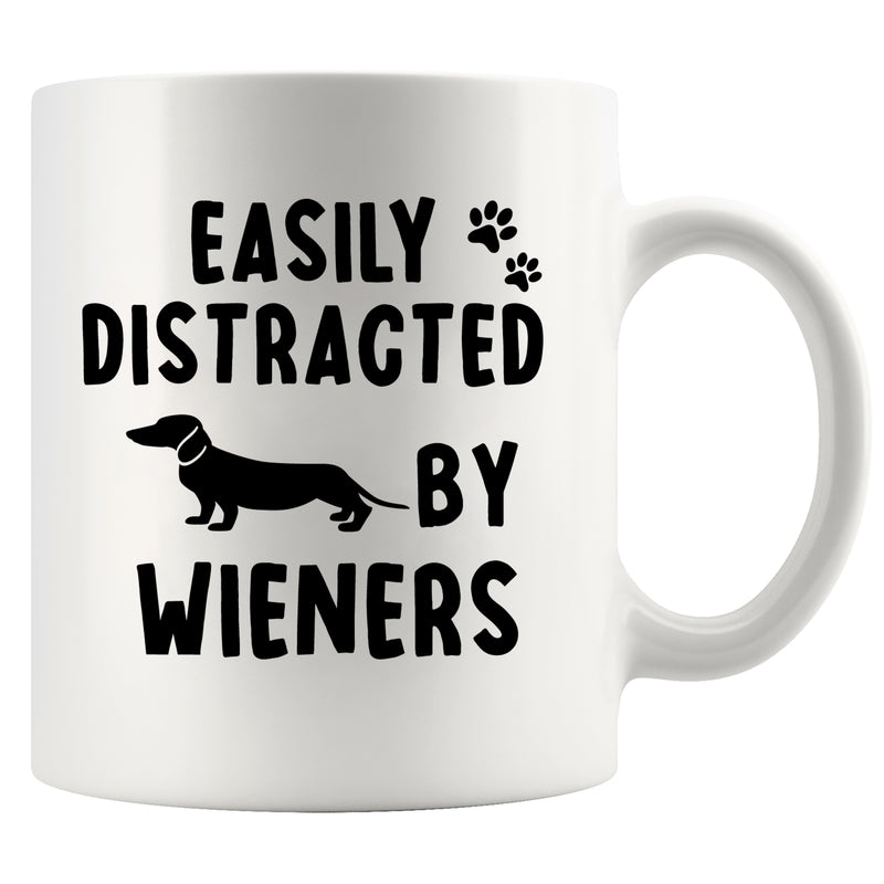 Easily Distracted By Wieners Ceramic Mug 11 oz White