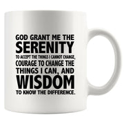 God Grant Me The Serenity Prayer Coffee Mug 11 oz White - Panvola
