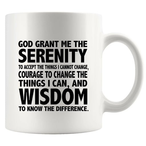 God Grant Me The Serenity Prayer Coffee Mug 11 oz White - Panvola