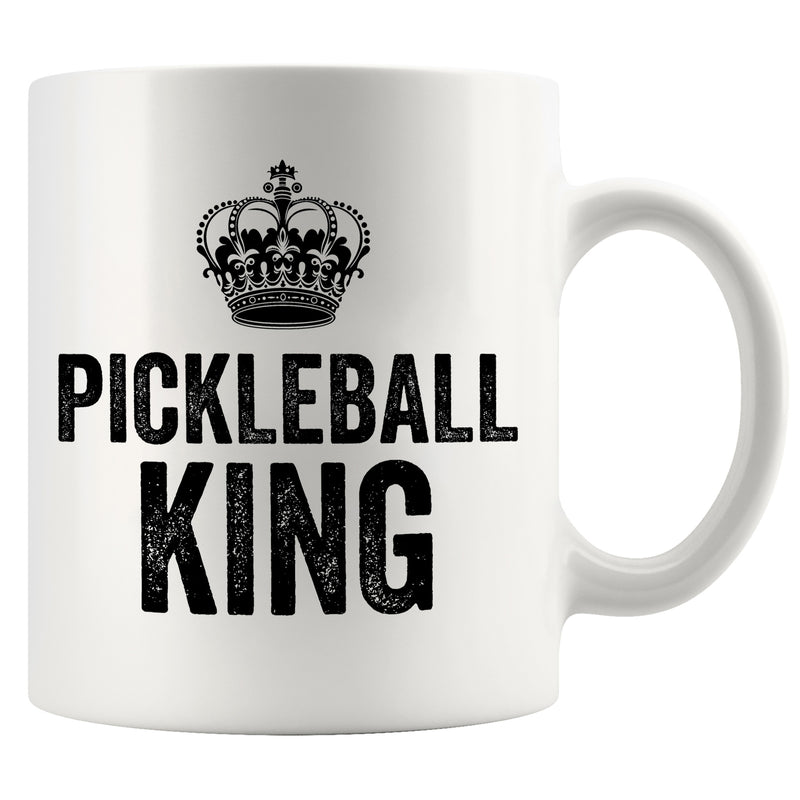 Pickleball King Ceramic Mug 11 oz White