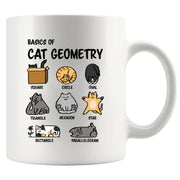 Basics Of Cat Geometry Ceramic Mug 11 oz White - Panvola