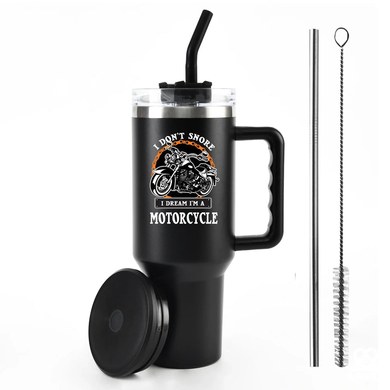 I Don't Snore I Dream I'm A Motorcycle Vacuum Insulated Tumbler - Panvola