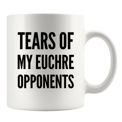 Tears of My Euchre Opponents Ceramic Mug 11 oz White